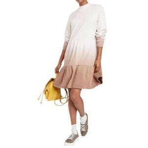 Wild Fable Mockneck Tiered Sweatshirt Dress   Size M